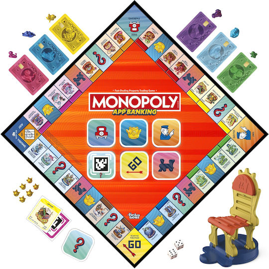 Joc de Societate Monopoly App Banking Game pentru 2-6 Jucători 8+ Ani (EN) Hasbro
