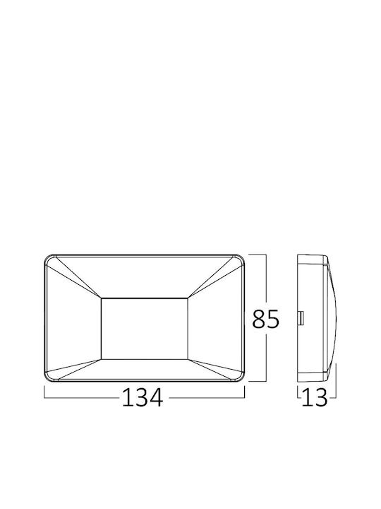 Braytron Επιτοίχιο Εξωτερικό Φωτιστικό LED IP65 με Ρυθμιζόμενο Λευκό Φως 8.5x13.4εκ.