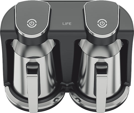 Life Kafenedaki Electric Greek Coffee Pot 1300W with Capacity 500ml Brown