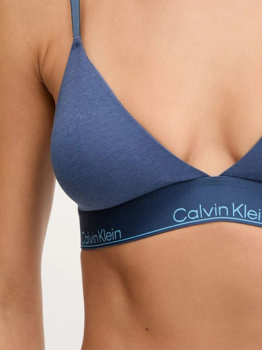 Calvin Klein Icon Cotton Modal Bralette Triunghi Lv00qf8498 Albastru