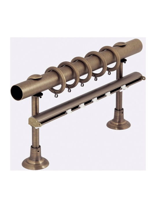 Frans Metallisches Vorhangstangen E2 Einzeln Φ25mm 160cm Antik Bronze