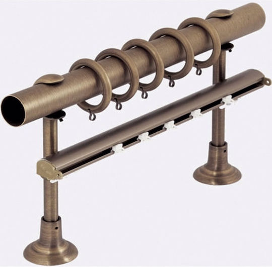 Frans Bară Metalică Pentru Perdele E3 Single Φ25mm 160cm Bronz Antic