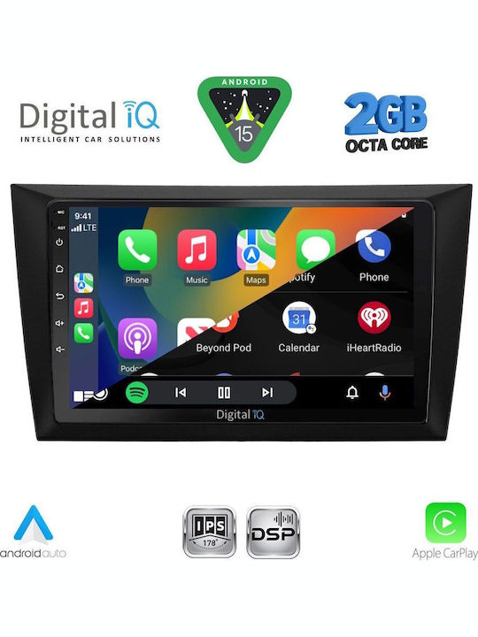 Digital IQ Car Audio System for Volkswagen Golf 2009-2012 (Bluetooth/USB/AUX/WiFi/GPS/Apple-Carplay/Android-Auto) with Touch Screen 9"