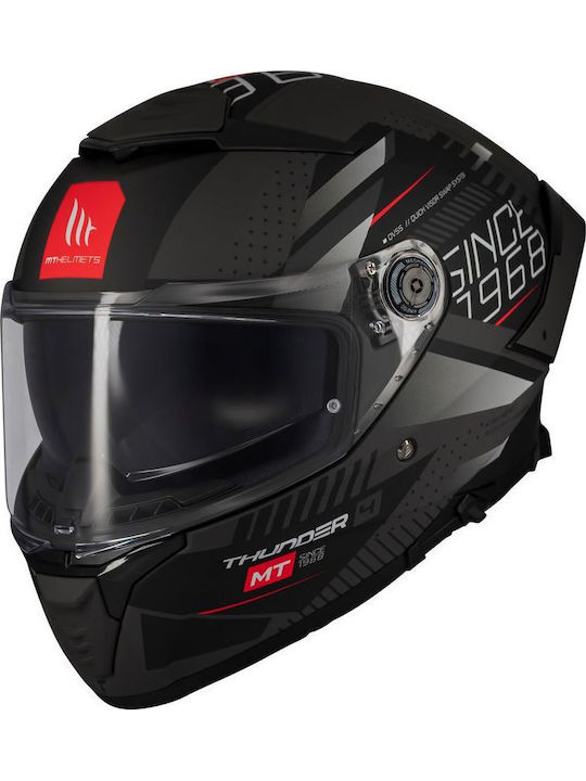 MT Thunder 4 SV Luminence D1 Black Matt Cască Moto Față întreagă