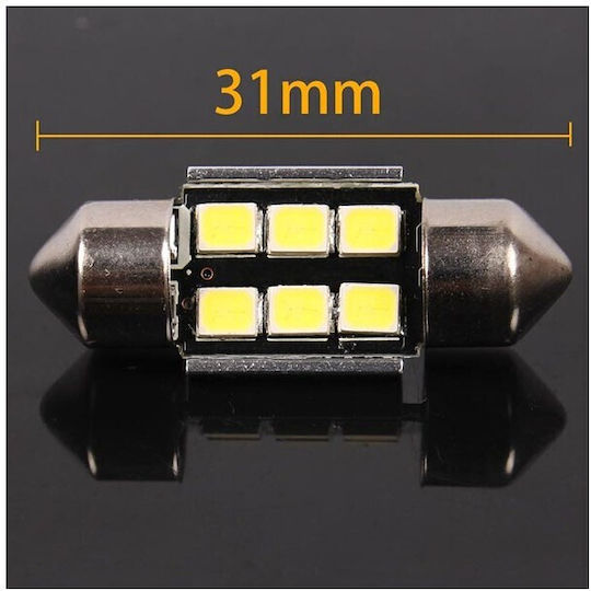 Heleco Λάμπες Αυτοκινήτου & Μοτοσυκλέτας C5W Canbus LED 6000K Ψυχρό Λευκό 3W 2τμχ