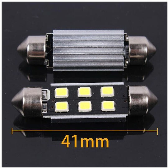 Heleco Λάμπες Αυτοκινήτου & Μοτοσυκλέτας C10W Canbus LED 6000K Ψυχρό Λευκό 3W 2τμχ