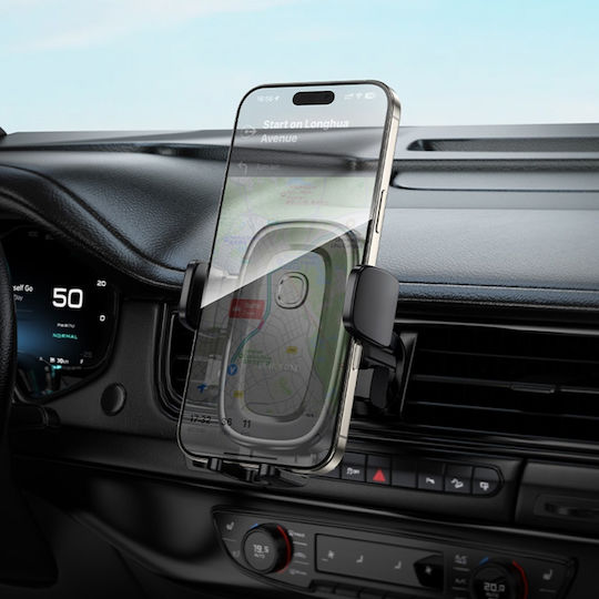 Borofone Car Mobile Mount with Adjustable Hooks Black