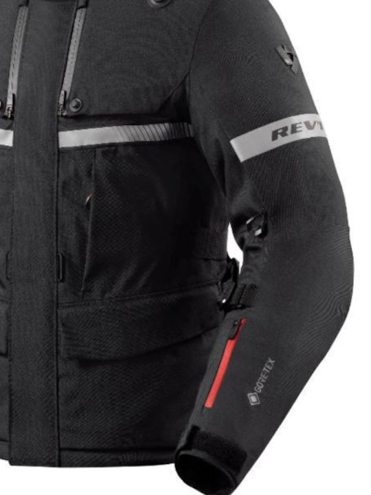 Rev'IT Winter Herren Motorradjacke Wasserdicht Schwarz