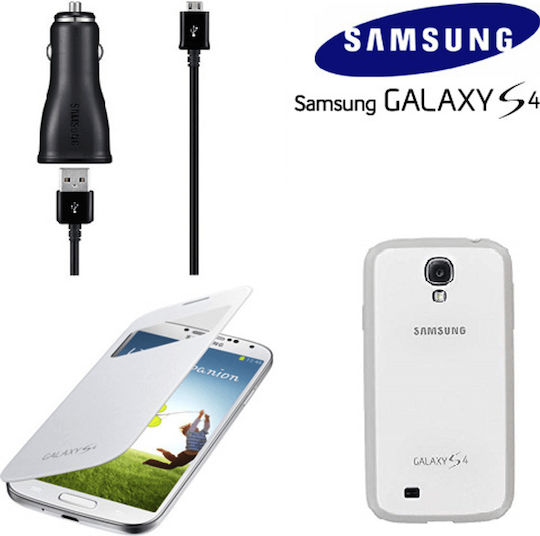 Samsung Essentials Kit Φορτιστής Αυτοκινήτου 2.3A με μία Θύρα: 1xUSB μαζί με Καλώδιο Micro-USB Λευκό Χρώμα