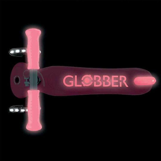 Globber Детска Тротинетка Primo Plus Glow Lights С Три Колела За 3+ Години Розова