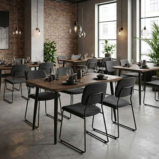 Levico Table Dining Room Wooden Smoked Walnut 130x75x75cm