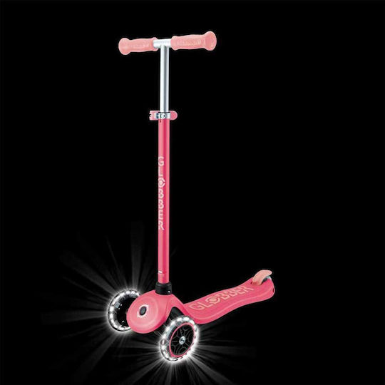 Globber Детска Тротинетка Primo Plus Glow Lights С Три Колела За 3+ Години Розова