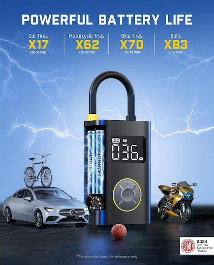 Car Tire Pump X9 Pro 150PSI Rechargeable 12V