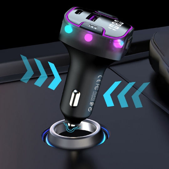 Earldom FM Transmitter Αυτοκινήτου Et-m99 με Bluetooth / Type-C / USB