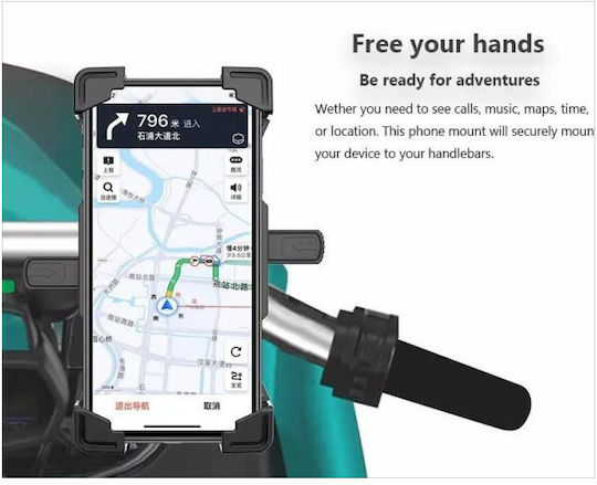 Halterung Telefon Motorrad mit verstellbarem Arm für Lenkrad