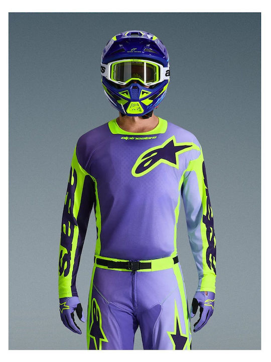 Alpinestars Racer Portl Purple Yellow Riding Jersey