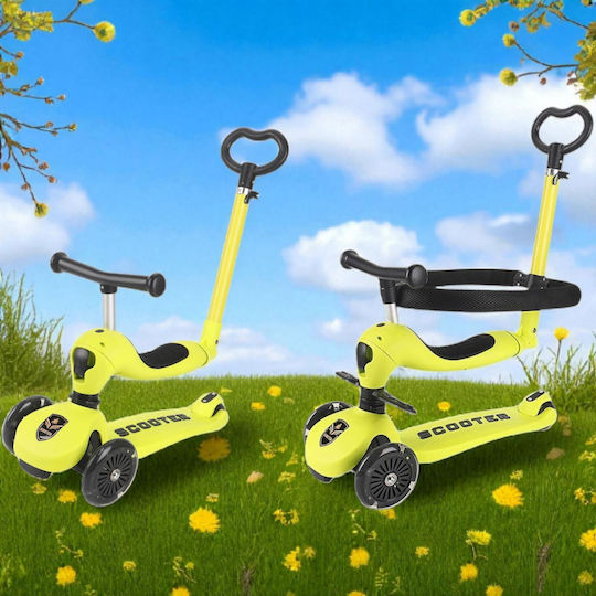 Kinderroller 3-Rad mit Sitz für 12 Monate Gelb