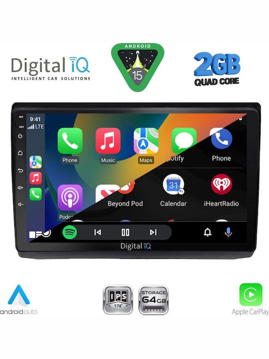 Digital IQ Car Audio System for Opel Vivaro Renault Trafic Nissan Primastar 2004-2015 (Bluetooth/USB/WiFi/GPS/Apple-Carplay/Android-Auto) with Touch Screen 10"