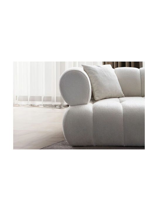 Petra Γωνιακός Καναπές με Δεξιά Γωνία Λευκό 280x90x70εκ.