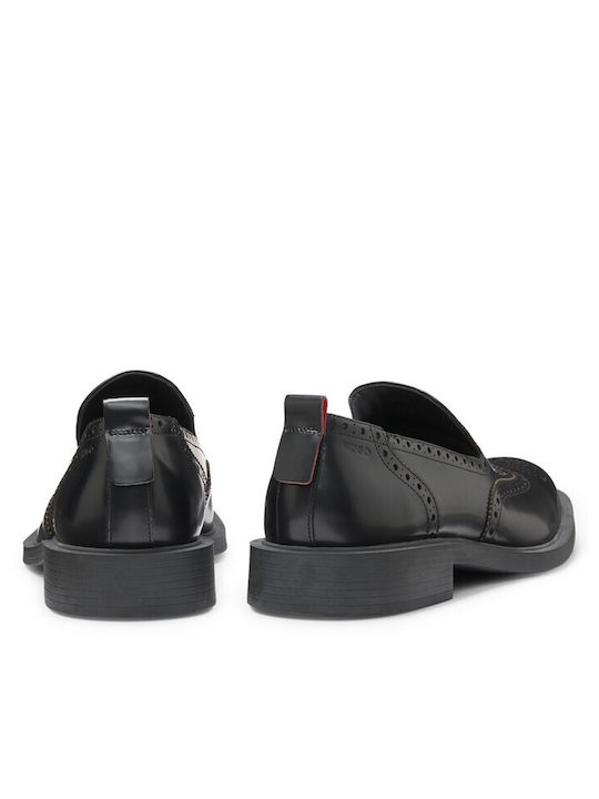 Lysander Δερμάτινα Ανδρικά Loafers σε Μαύρο Χρώμα