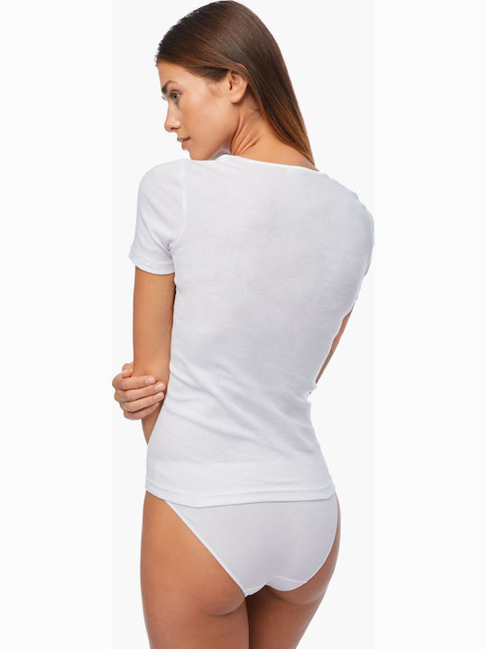 Women's Short Sleeve Cotton T-Shirt White 2Pack