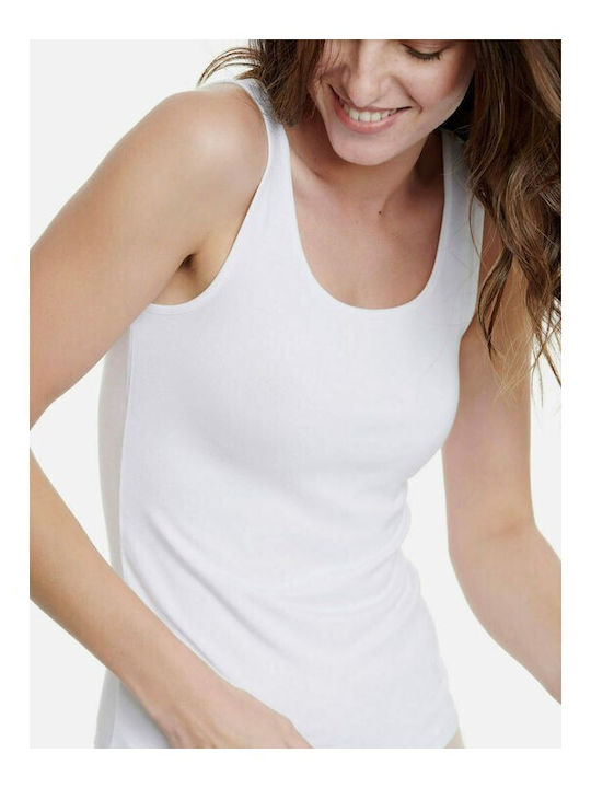 Women's T-Shirt with Spaghetti Strap White