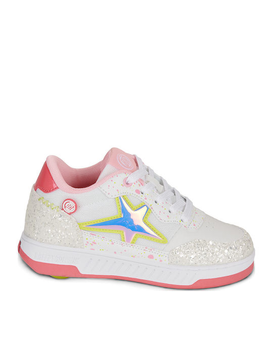Kinder Sneakers mit Rollen Weiß