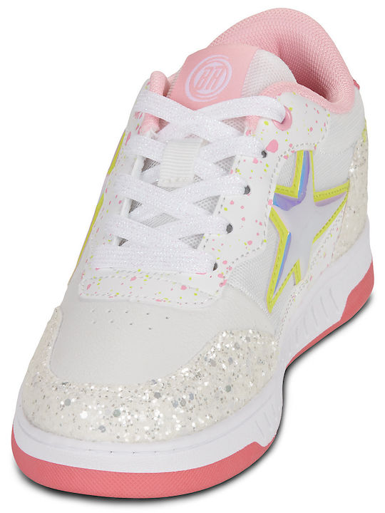 Kinder Sneakers mit Rollen Weiß