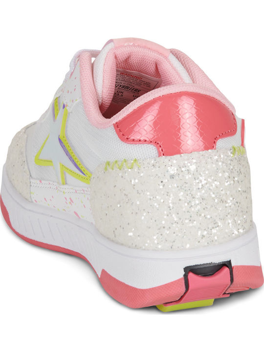 Kinder Sneakers mit Rollen Weiß