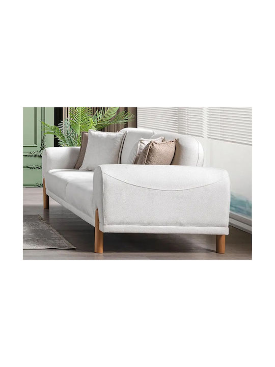 Bohem Τριθέσιος Καναπές Κρεβάτι Cream 228x93x83εκ.