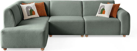S-loft Corner Couch with Left Corner Sea Green 206x290x85 cm