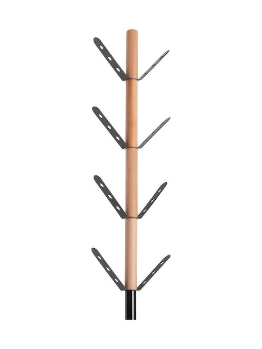 HomeMarkt Billy Καλόγερος Ξύλινος Οξιά / Μαύρος 37x37x180cm