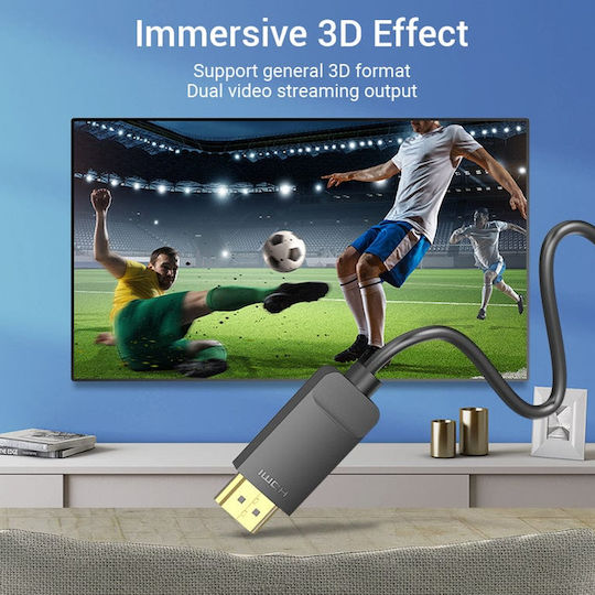 Vention HABBI Καλώδιο mini DisplayPort male - HDMI male 3m Μαύρο