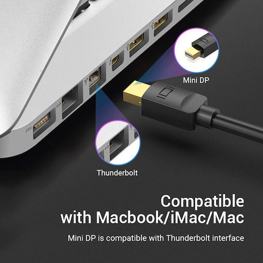 Vention HABBI Καλώδιο mini DisplayPort male - HDMI male 3m Μαύρο