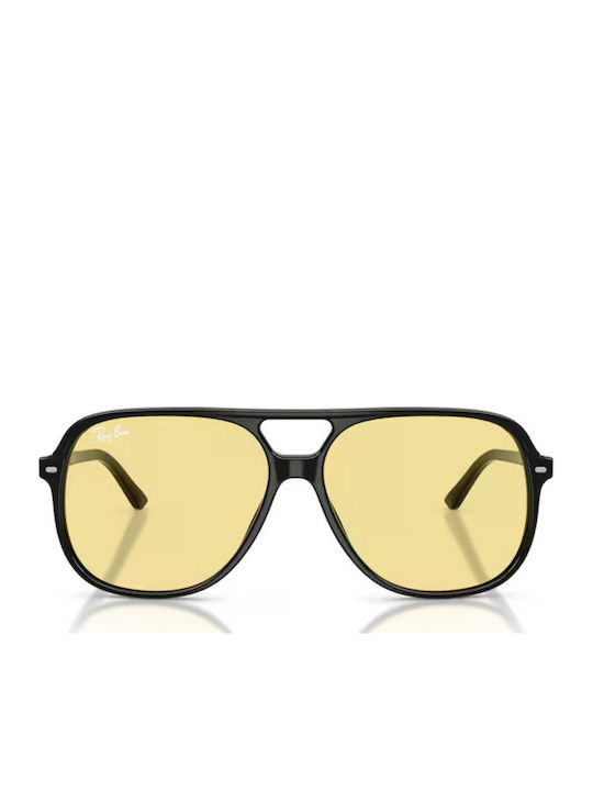 Ray Ban Unisex Sunglasses with Black Plastic Frame and Yellow Lens RB2198 901/R6