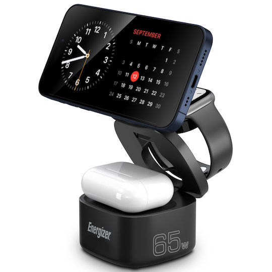 Energizer Ασύρματος Φορτιστής (Qi Pad) με Θύρα USB-A και Θύρα USB-C Power Delivery Μαύρος (WCP311)