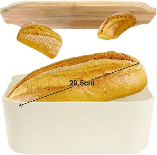 Bread Box Bamboo Board Cream 259303