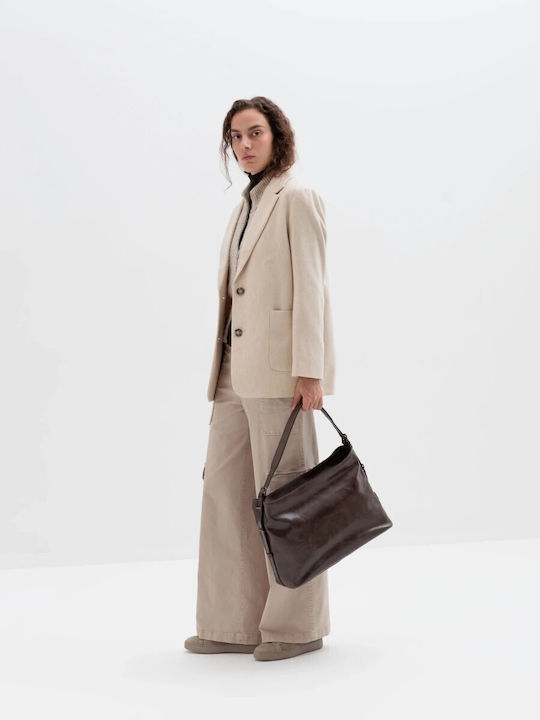 Leather Leather Women's Bag Shoulder Brown
