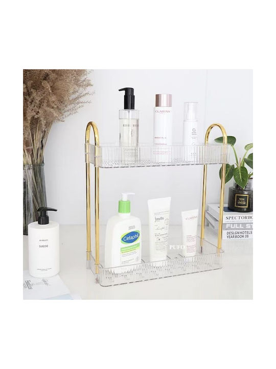 Tabletop Organizer Metallic Transparent