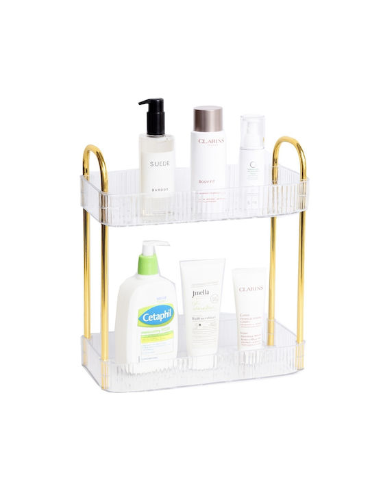 Tabletop Organizer Metallic Transparent