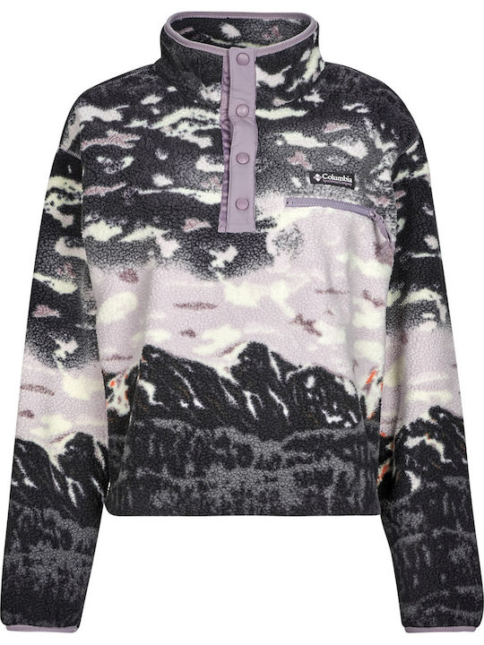 Helvetia Ii Women's Fleece Blouse Long Sleeve with Zipper Purple