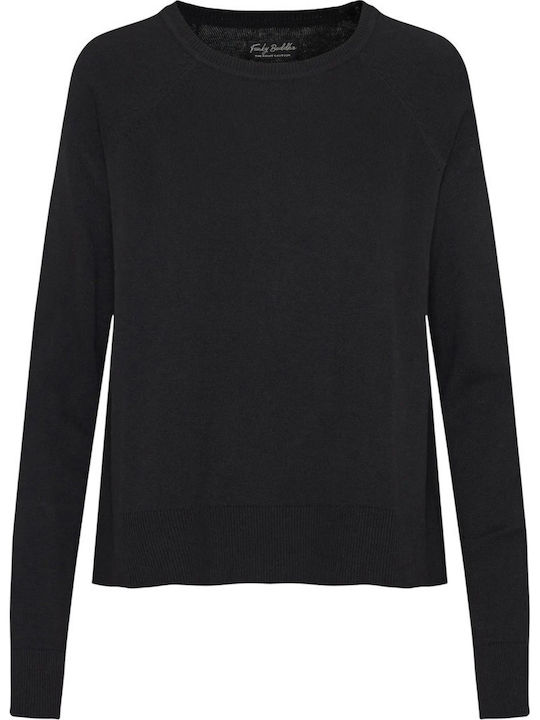 Women's Long Sleeve Sweater Cotton Black