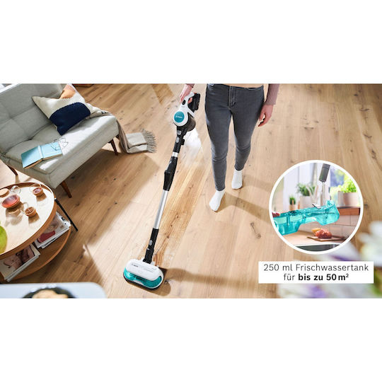 Bosch Unlimited 7 ProHygienic Επαναφορτιζόμενη Σκούπα 2 σε 1 Stick & Χειρός 18V Τιρκουάζ