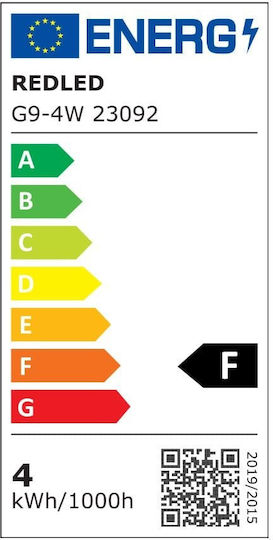 Redled Λάμπα LED 4.5W για Ντουί G9 Ψυχρό Λευκό 380lm