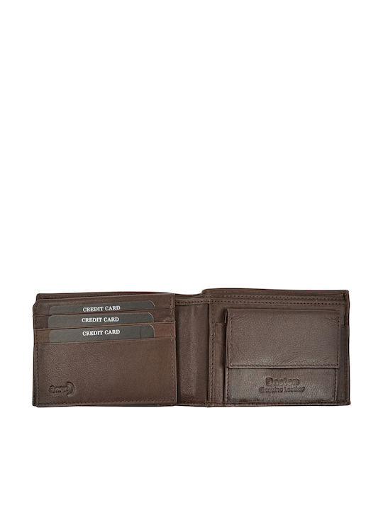 Leather Men's Wallet Classic with RFID Brown