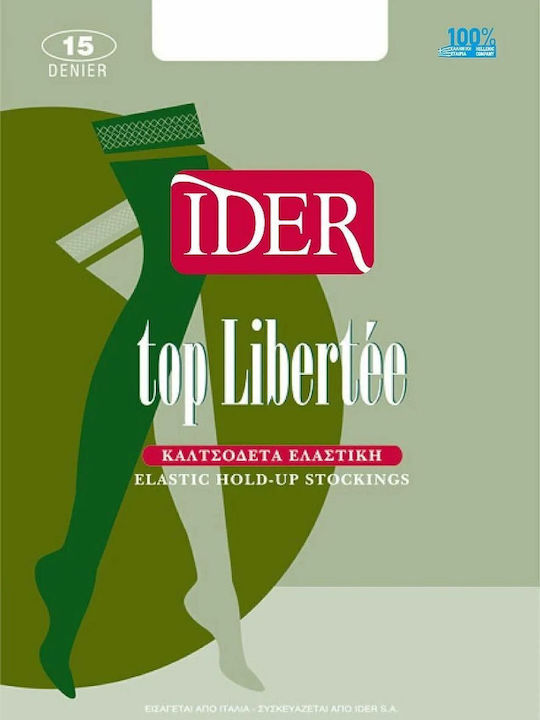 Top Libertee Vanise Women's High Socks 15 Den PEPER