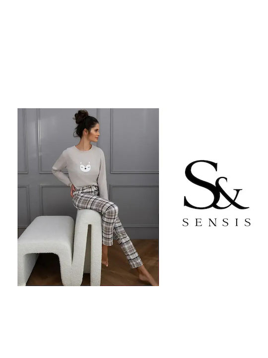 Sensis Winter Women's Pyjama Set Beige