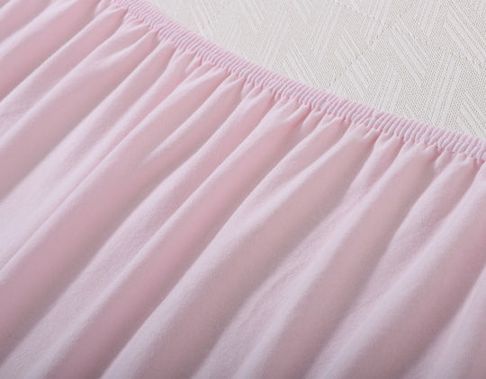 Silk Fashion Σεντόνι Υπέρδιπλο με Λάστιχο 160x200+35εκ. Ροζ