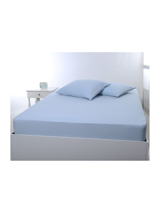 Silk Fashion Sheet for Single Bed with Elastic 100x200+35cm. Siel