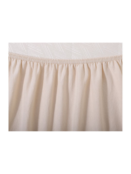 Silk Fashion Σεντόνι Μονό με Λάστιχο 100x200+35εκ. Light Beige